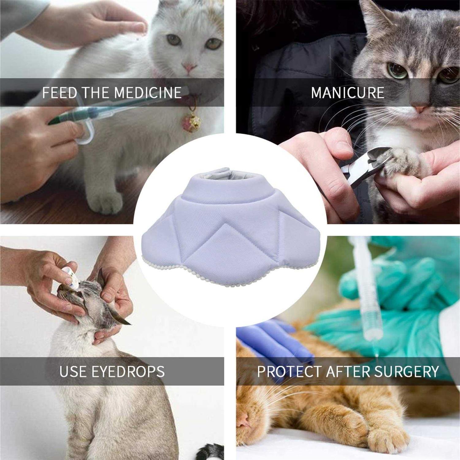 Alternative view of WZ PET Soft Cat Recovery Collar,Adjustable Dog Cat Cone,Dog Protective Cone Collar Surgery,for Cats and Puppy,Small