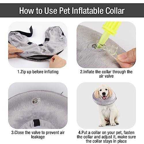 Alternative view of MICOOYO Inflatable Collar for Cats dogs Protective Dog Donut Cone Collar After Surgery