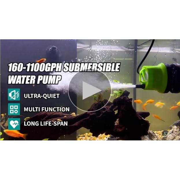 Alternative view of FREESEA GPH Submersible Water Pump for Pond Aquarium Hydroponics Fish Tank Fountain Waterfall