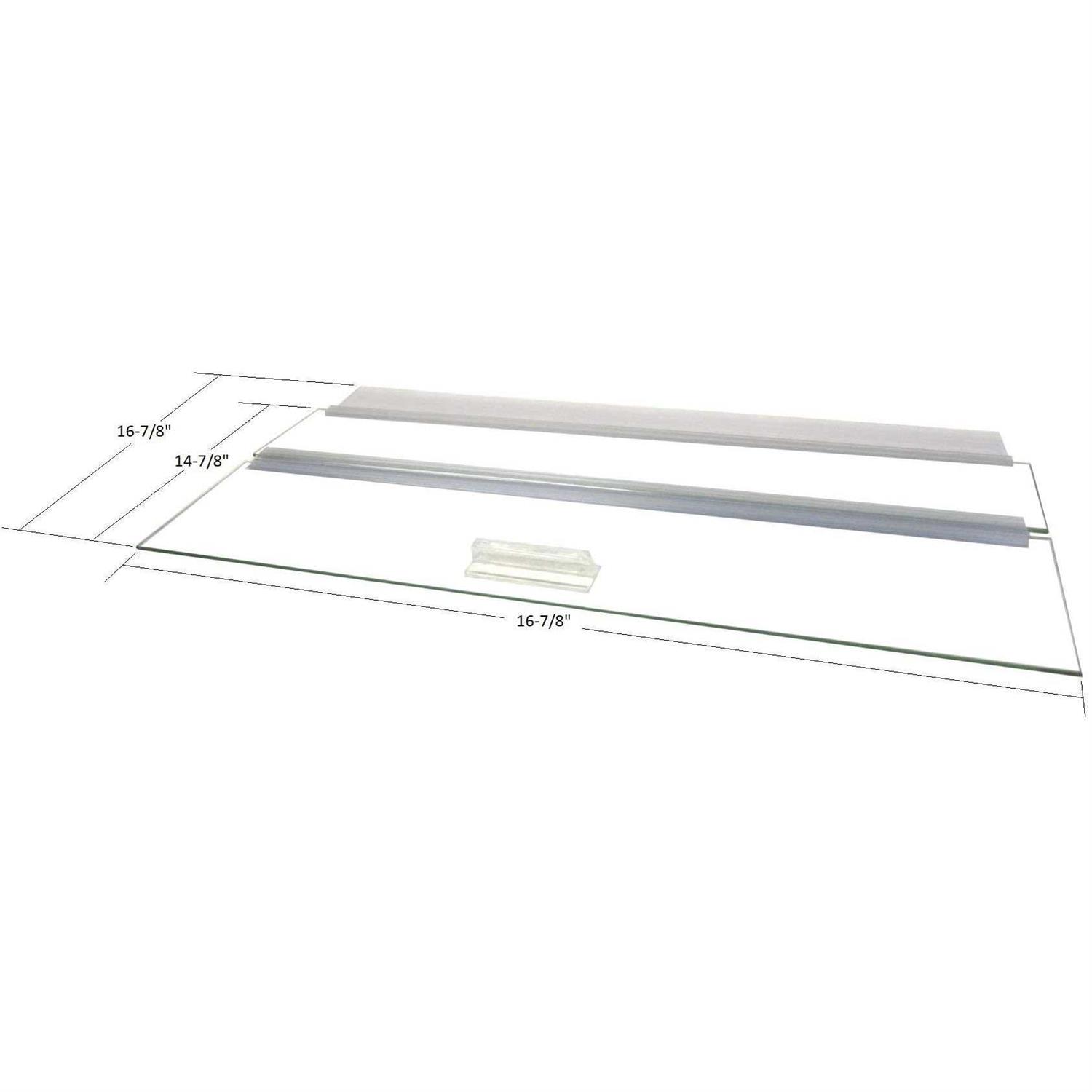 Alternative view of Blue Spotted Glass Canopy for Aquariums with and Without Center Braces