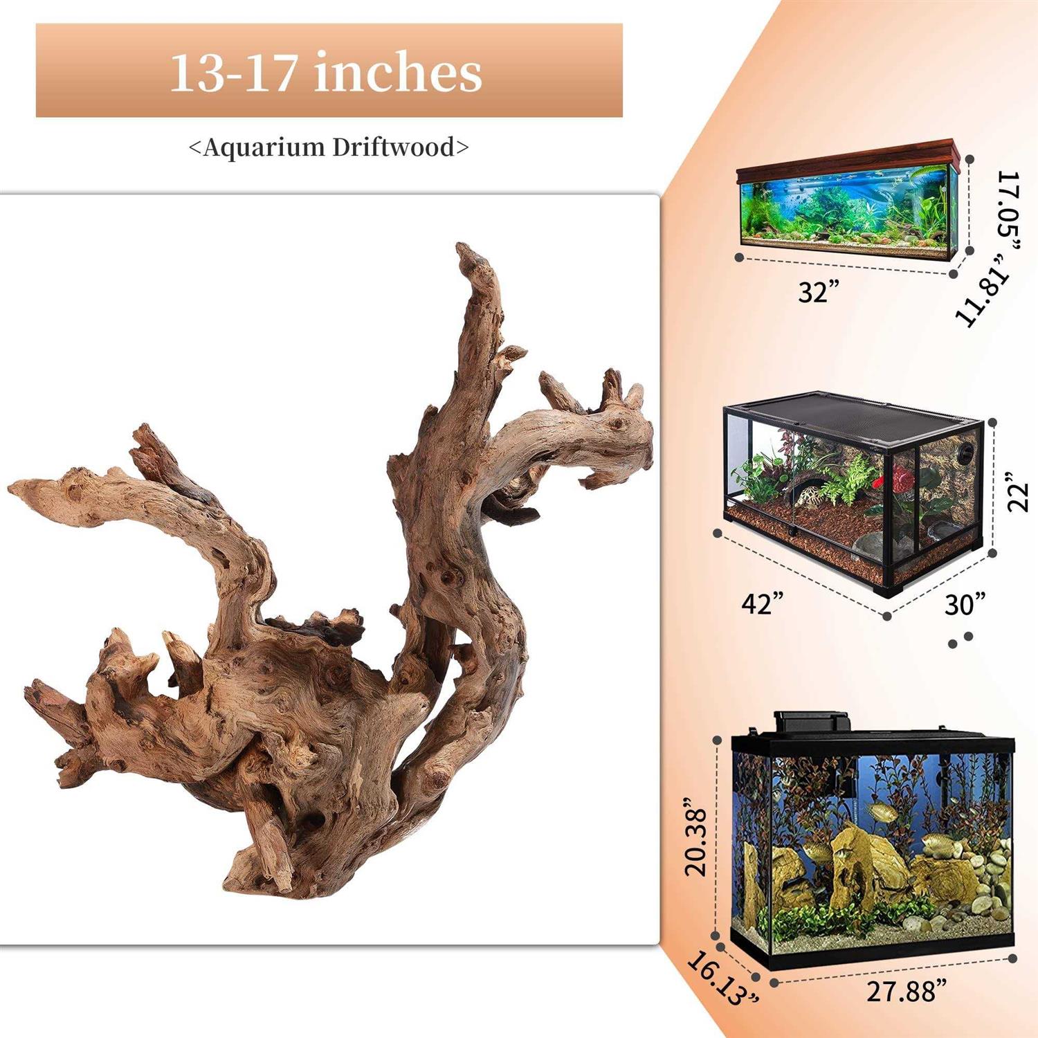 Alternative view of majoywoo Natural Large Driftwood for Aquarium Decor Reptile Decor 13-17 Long