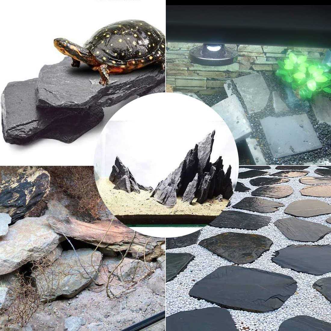 Alternative view of Blue Handcart Natural Slate Stone Rocks, Mix of Stones 2 to 3 inches and 1 Piece About 8 inches