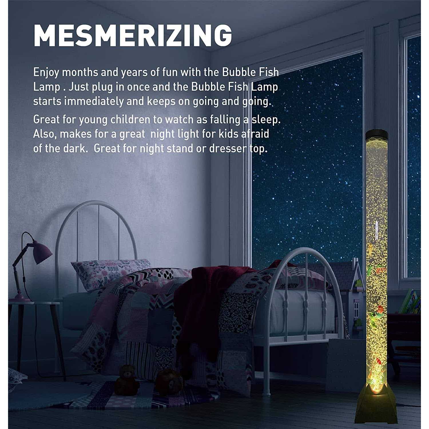 Alternative view of Easygo Product Bubble Fish Aquarium Lamp-Autism Sensory-Kids Room Tube Light