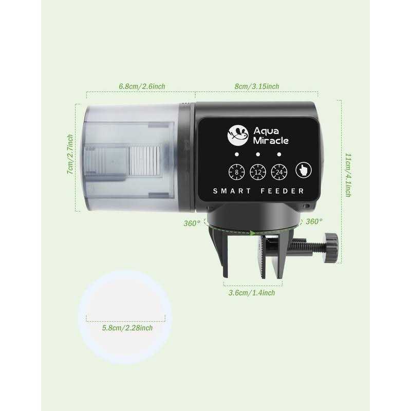 Alternative view of AquaMiracle Automatic Fish Feeder for Aquarium Fish Feeder Automatic Dispenser with Timer Fish Food Timer Fish Food Vacation