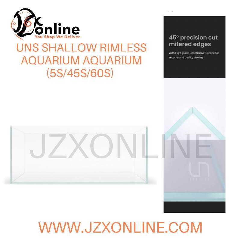 Alternative view of UNS Ultra Clear Rimless Aquarium