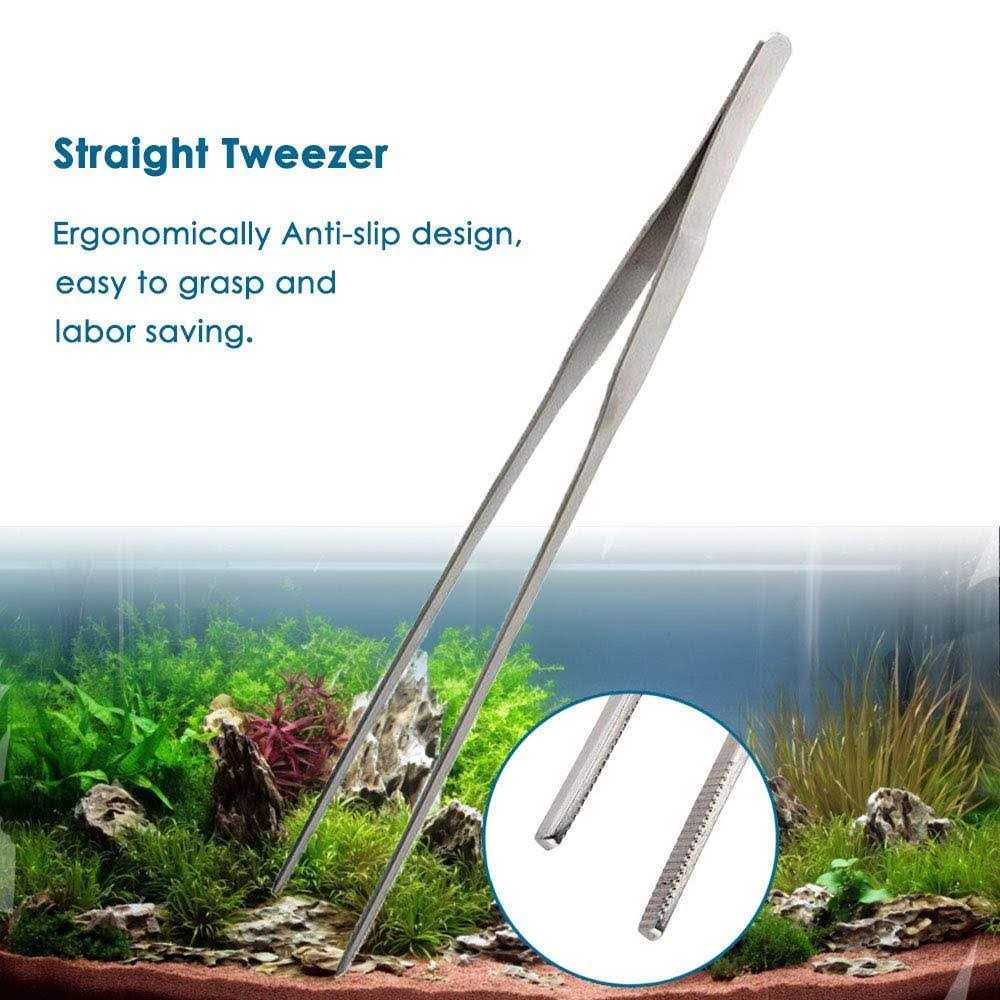 Alternative view of Capetsma Aquascape Tools Long Stainless Steel Aquarium Plant Tools Aquarium Tweezers Scissors Spatula Tool Set Bonsai Kit Algae Scrapers Aquarium