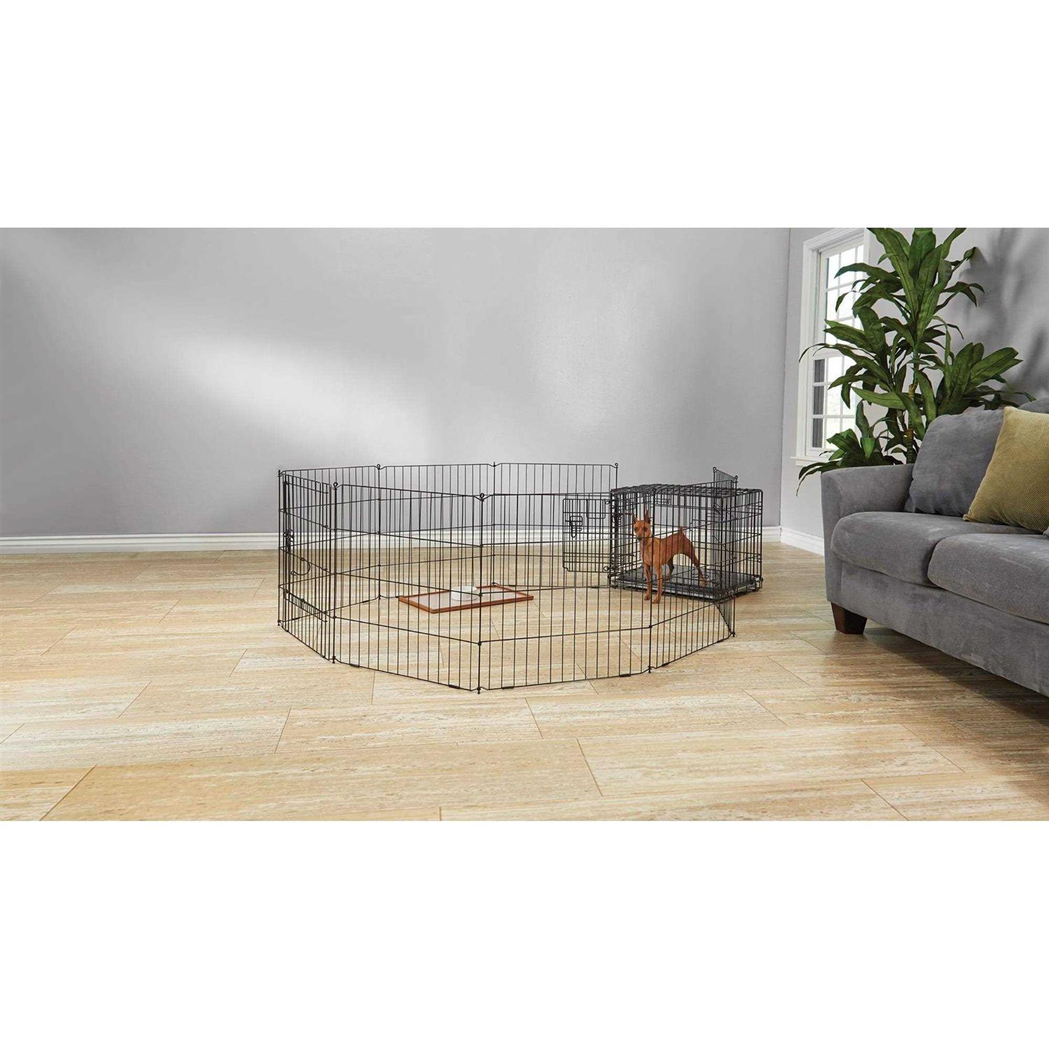 Alternative view of EveryYay Stretch Your Legs Adjustable Black Exercise Pen for Dogs