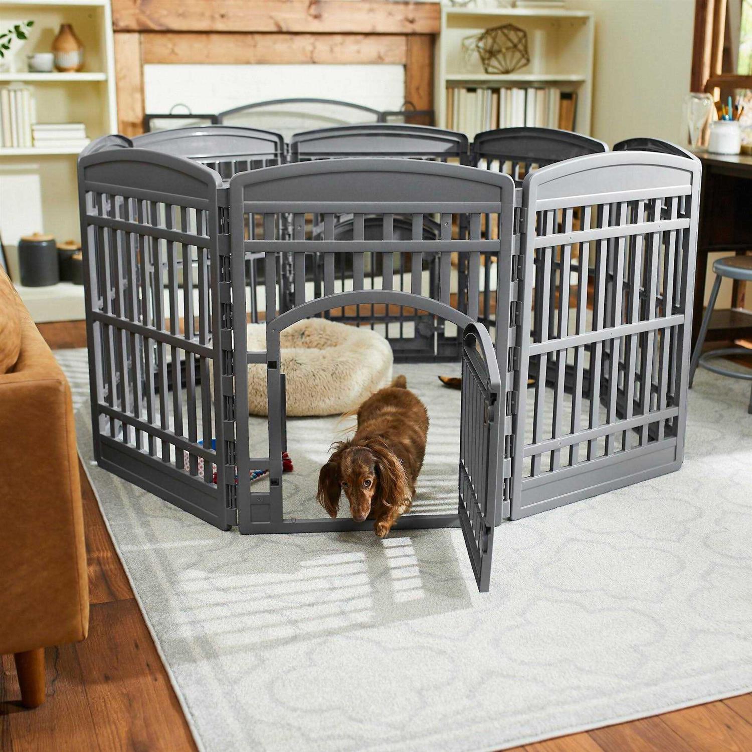 Frisco Plastic Exercise Dog Playpen