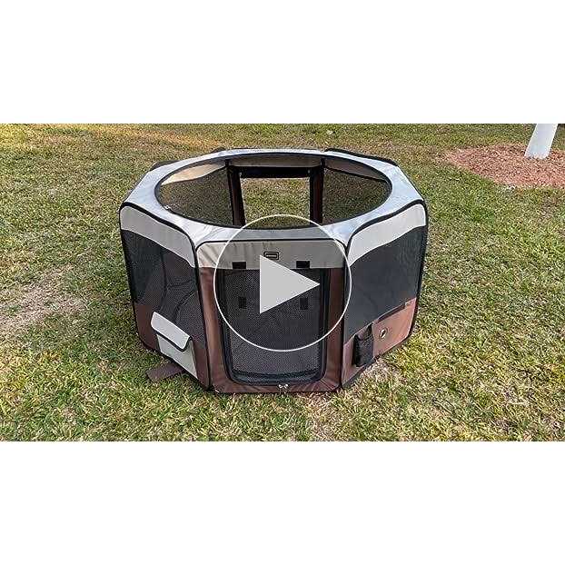 Alternative view of DONORO Dog Playpen Portable Pet Play Pens for Small