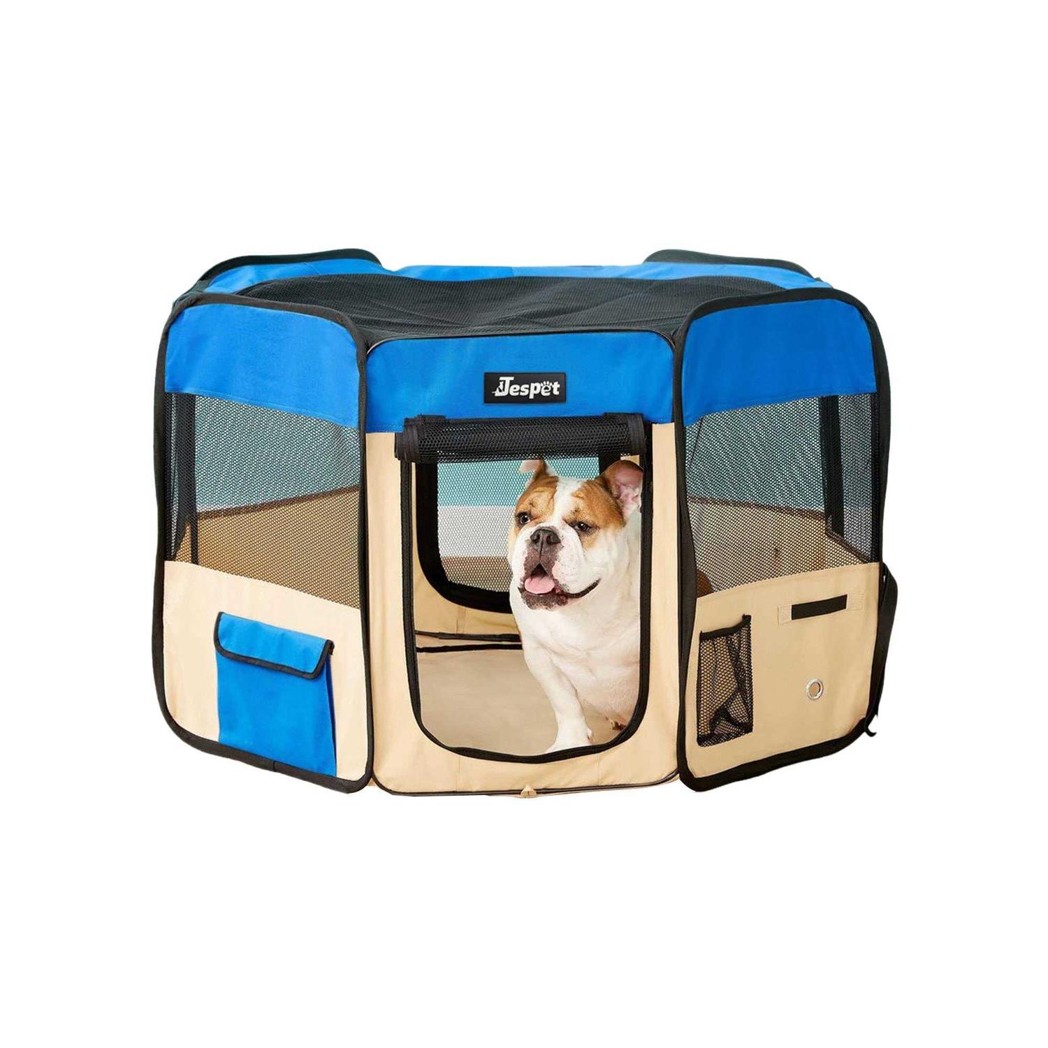 Jespet Portable Dog Exercise Pet Soft-Side Playpen