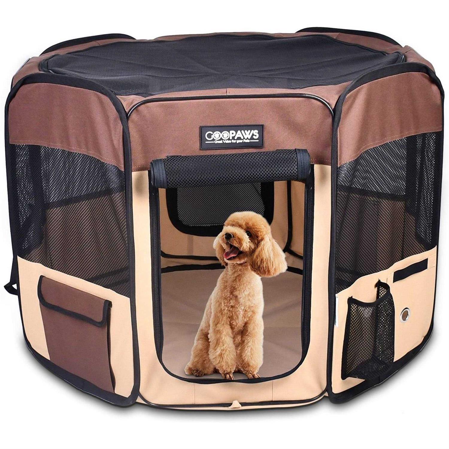 Jespet Portable Dog Exercise Pet Soft-Side Playpen