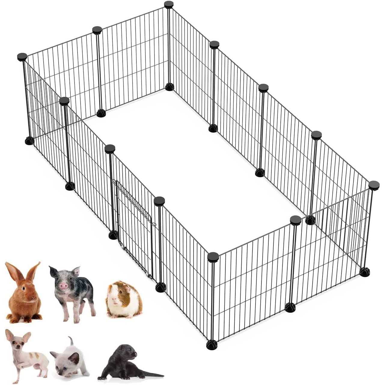LANGXUN DIY Small Animal Pet Playpen with Door Rabbit