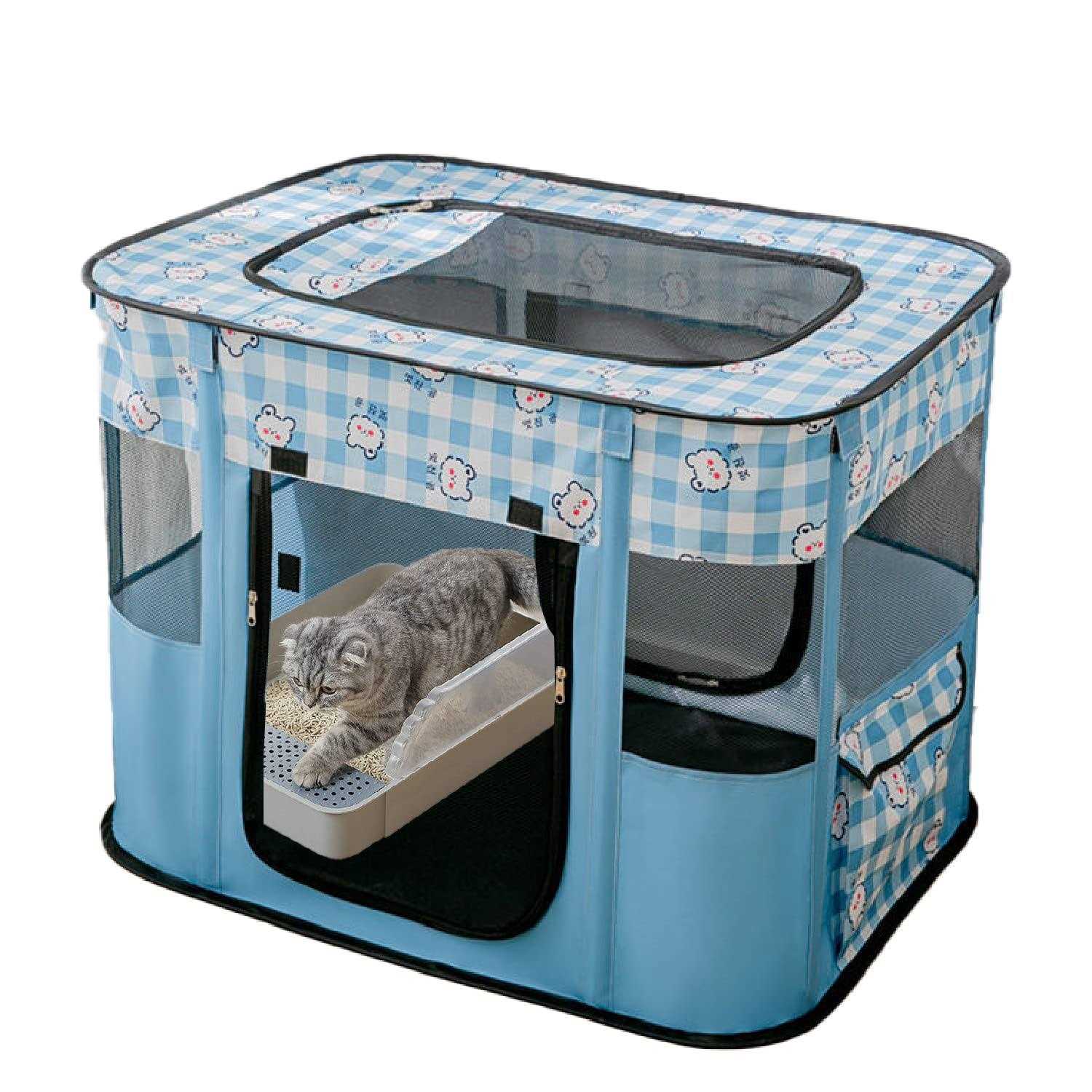Carroza Portable Foldable Pet Playpen Collapsible Crates Kennel Playpen for Dog cat and Rabbit &Travel Playpen Outdoor or Indoor