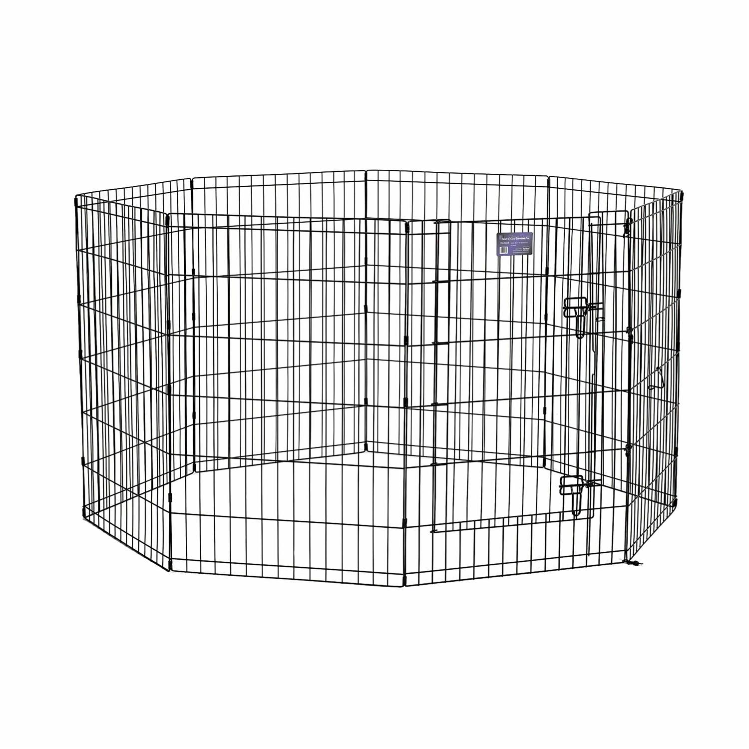 Alternative view of Midwest 36 Black Exercise Pen with Door