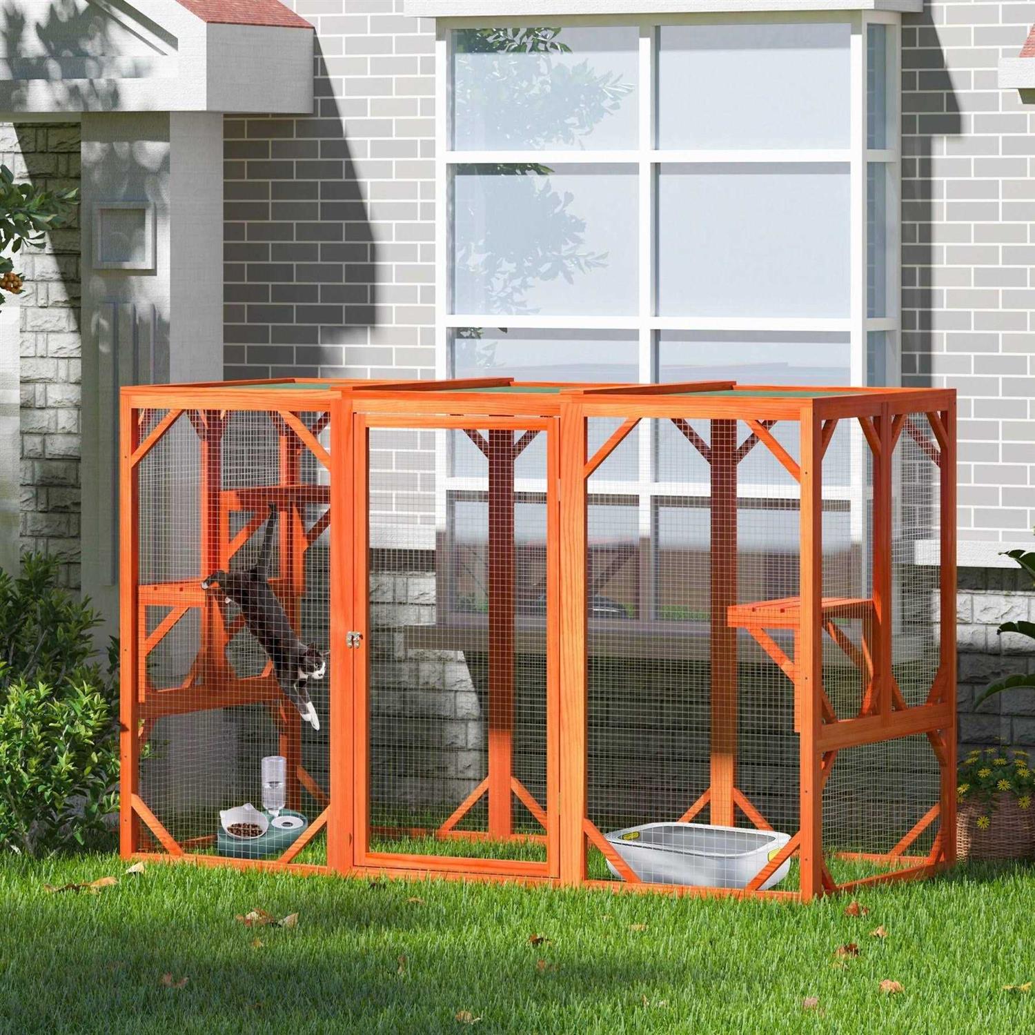 Alternative view of Coziwow Outdoor Cat Enclosure Playpen Catio