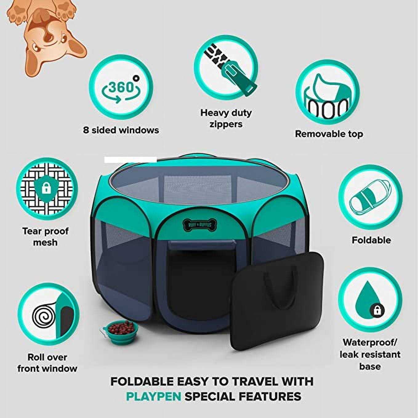 Alternative view of Ruff 'n Ruffus Porle Foldable Pet Playpen + Free Carrying Case + Free Travel Bowl
