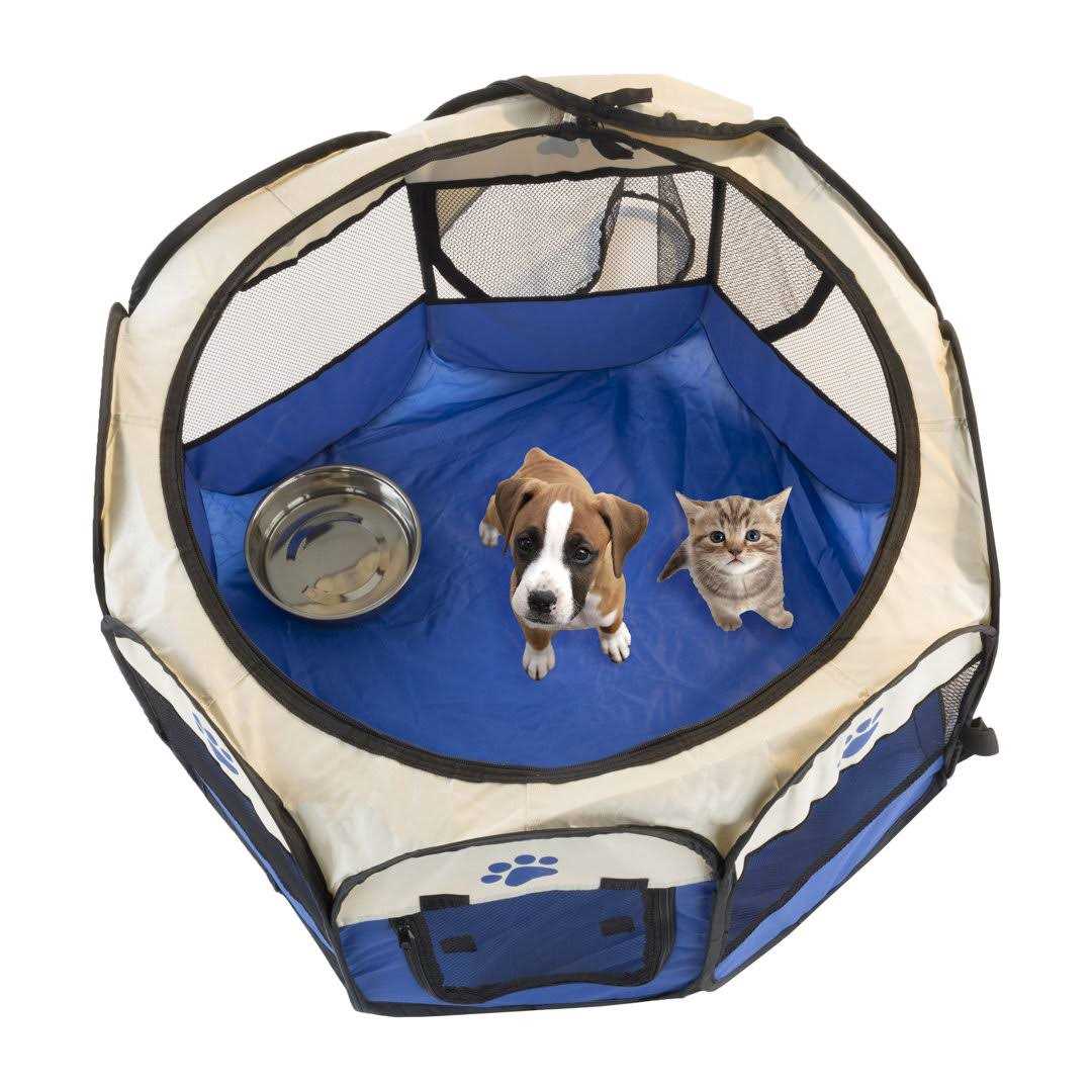 Alternative view of PETMAKER Pop-Up Pet Playpen with Carrying Case Blue