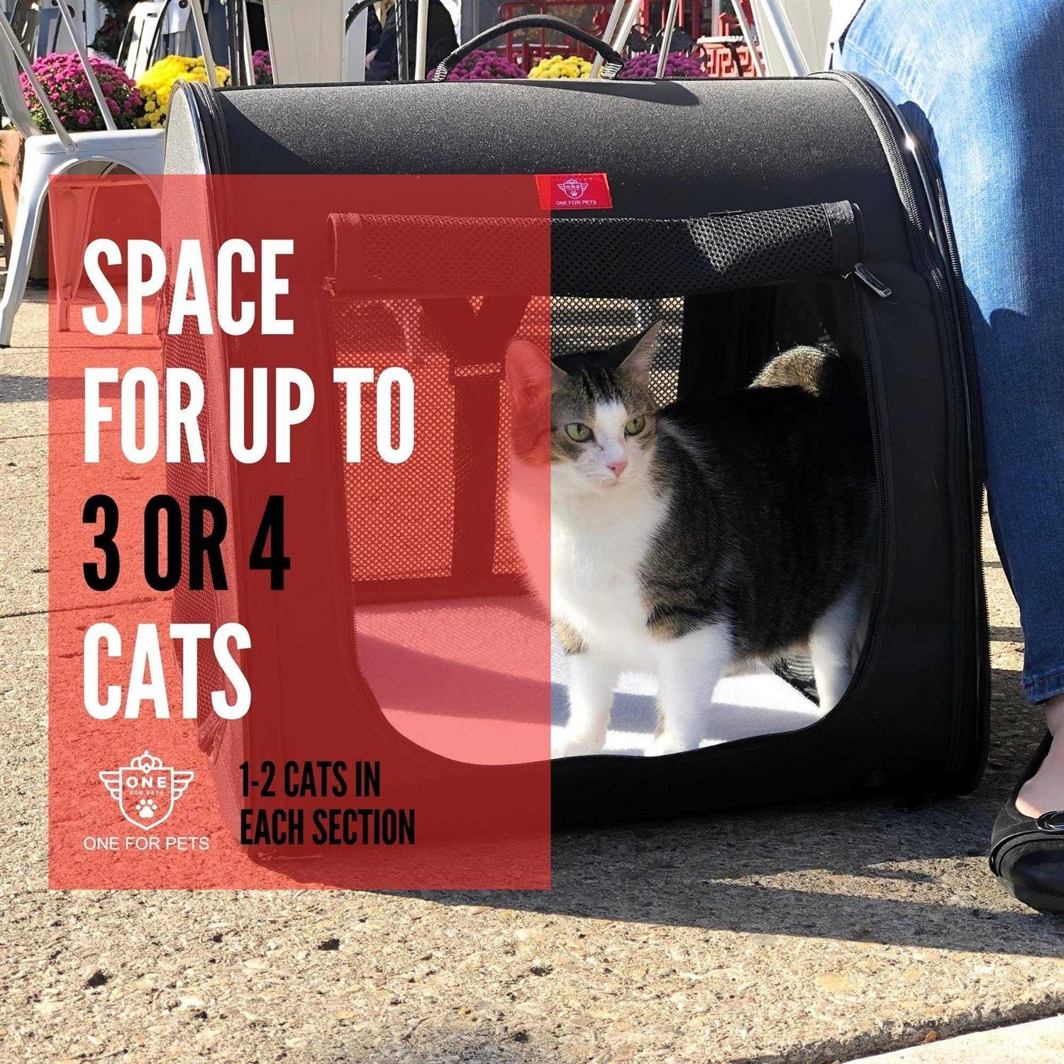 Alternative view of One for Pets Cat Outdoor Playpen with Seatbelt Straps, Black