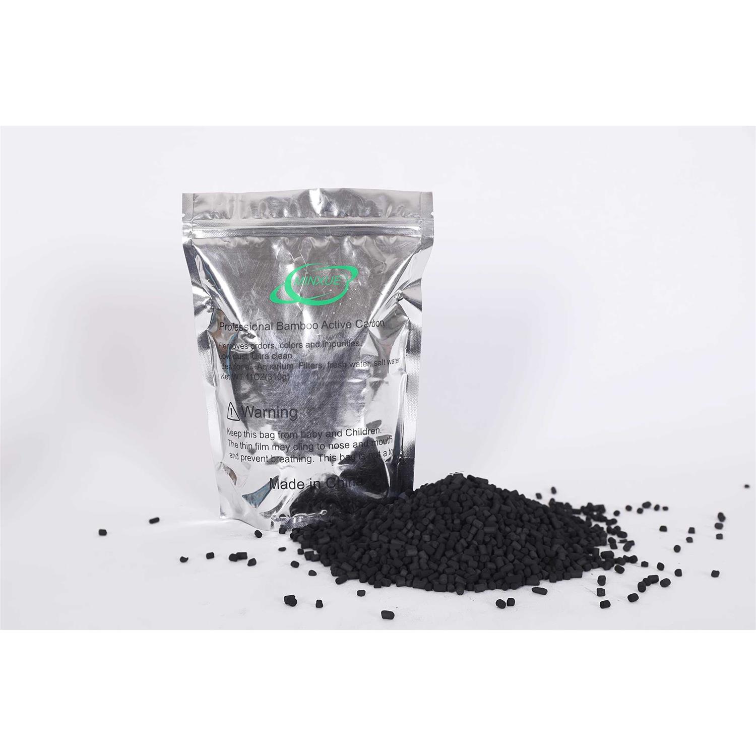 Alternative view of Minxue Activated Carbon Aquarium Bamboo Charcoal Pellets Clear Than Coal Filter Media Accessories with mesh Bag