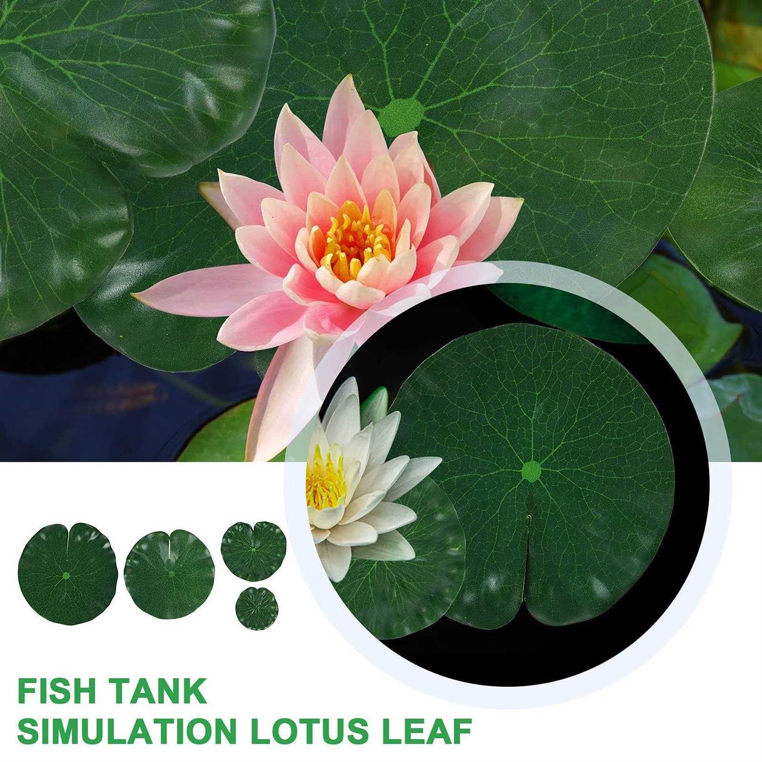 Alternative view of Molain Artificial Lotus Leaves Lily Pads Floating Foam Lotus Leave Realistic Water Lily Pads for Home Garden Ponds Pool Aquarium Fish Tank
