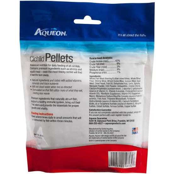 Alternative view of Aqueon Cichlid Food Pellets