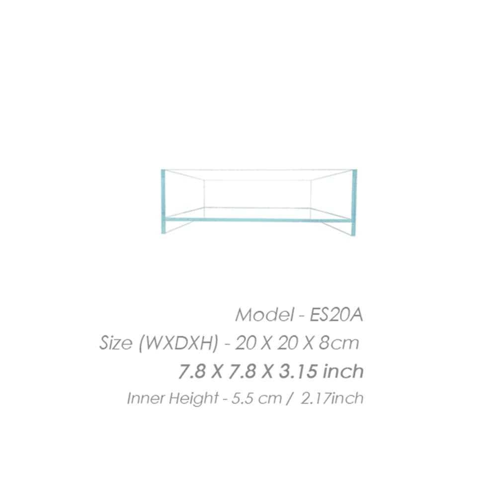 Alternative view of HIRO Aquatics Nano Shallow Rimless Glass Aquarium low-iron Glass