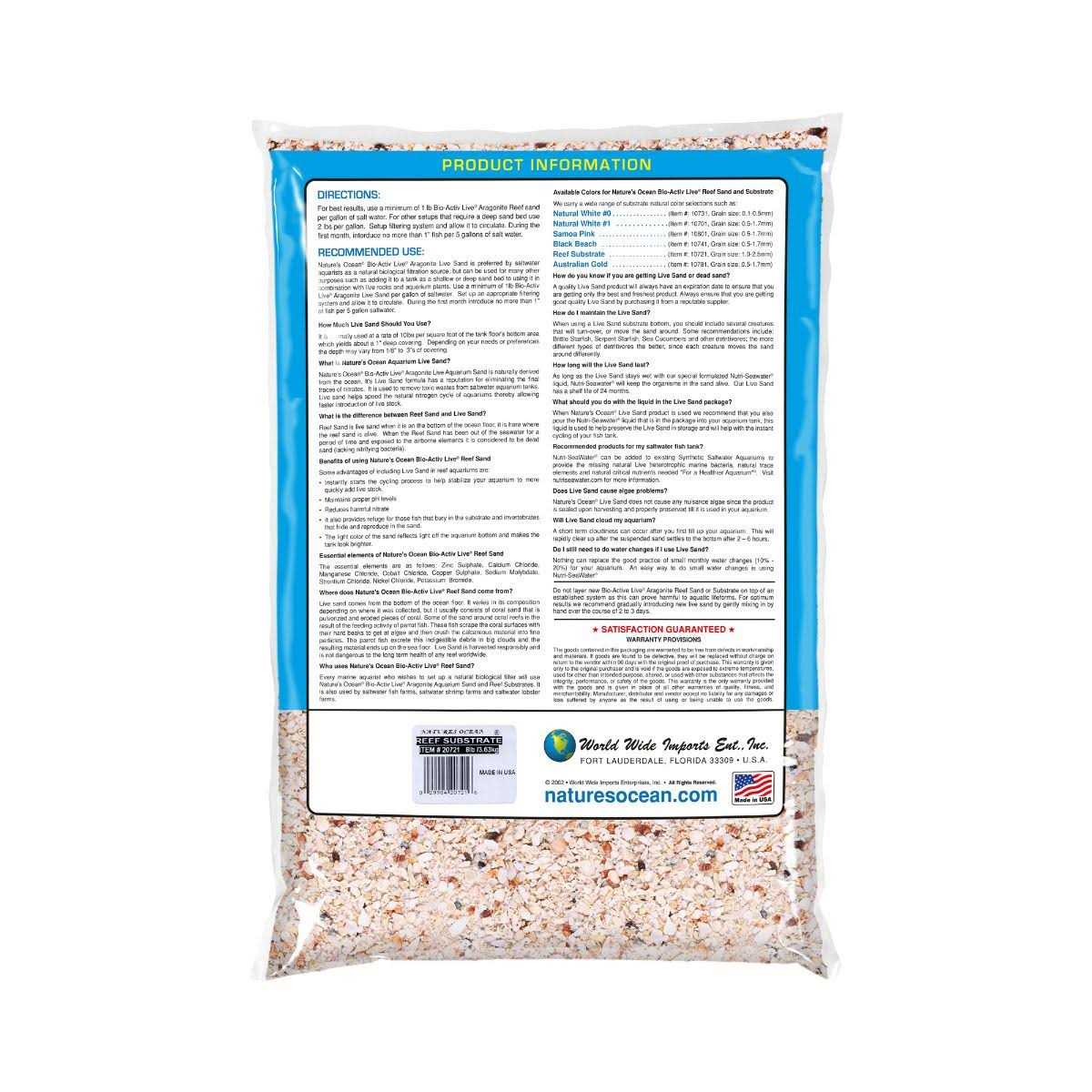 Alternative view of Nature&s Ocean Bio-Activ Live Aragonite Saltwater Aquarium Sand