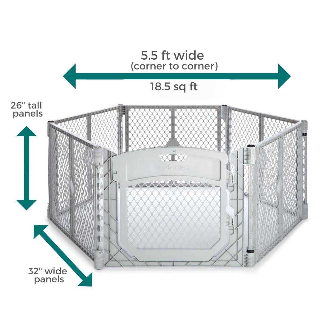 Alternative view of North States MyPet Petyard Plus 18.5 Sq. Ft. Dog playpen Indoor. Made in USA. 6-Panel pet playpen