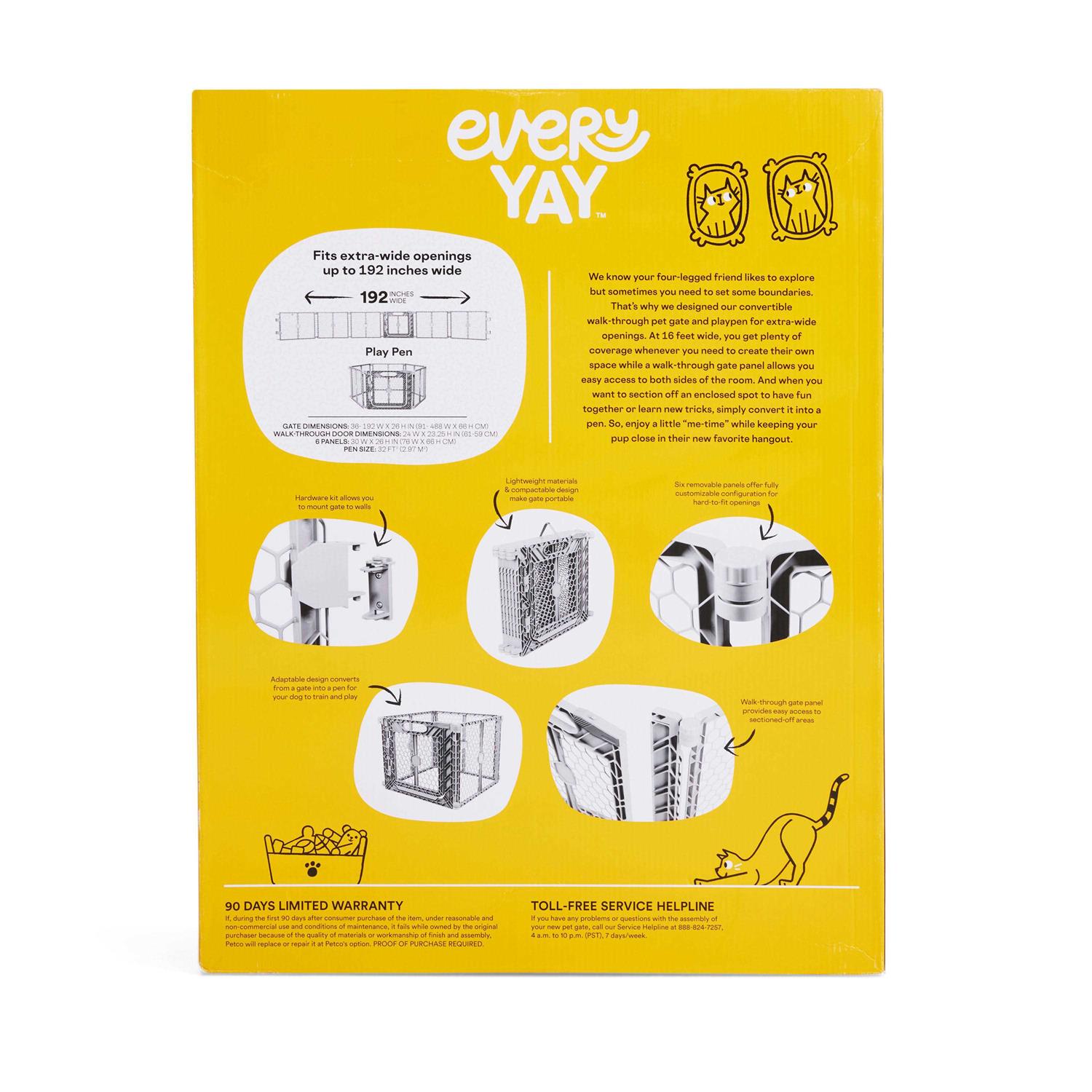 Alternative view of EveryYay in The Zone Convertible Walk-Through 28 x 42 Dog Playpen with Gate