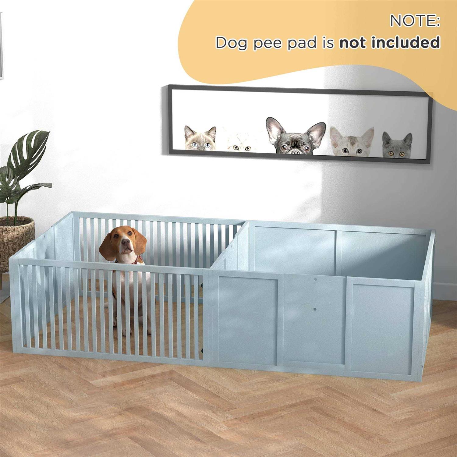 Alternative view of Pawhut 81 x 40 Whelping Box for Dogs Built for Mother's Comfort