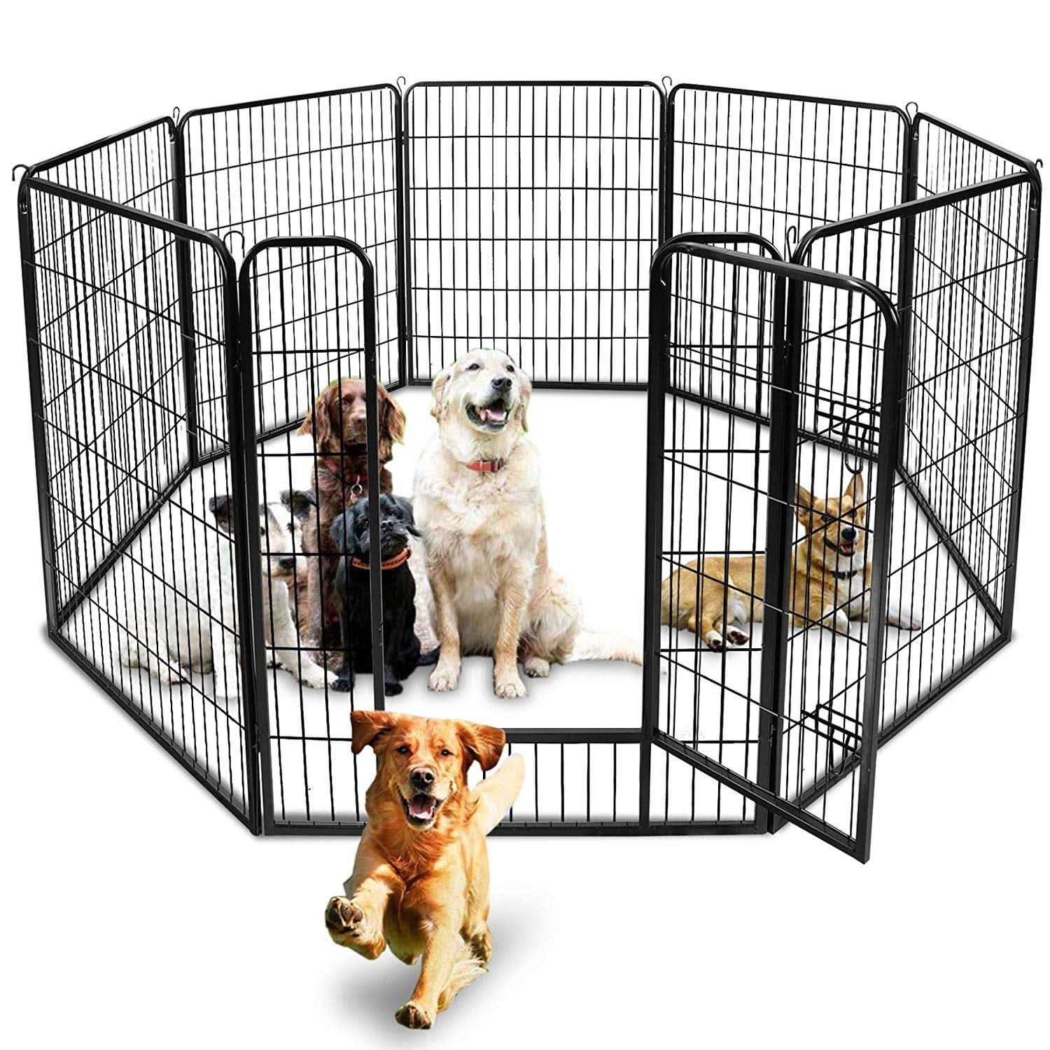 Alternative view of ZENSTYLE 39 Height Foldable Metal Exercise Pen & Pet Playpen Puppy Cat Exercise Fence Barrier Playpen Kennel