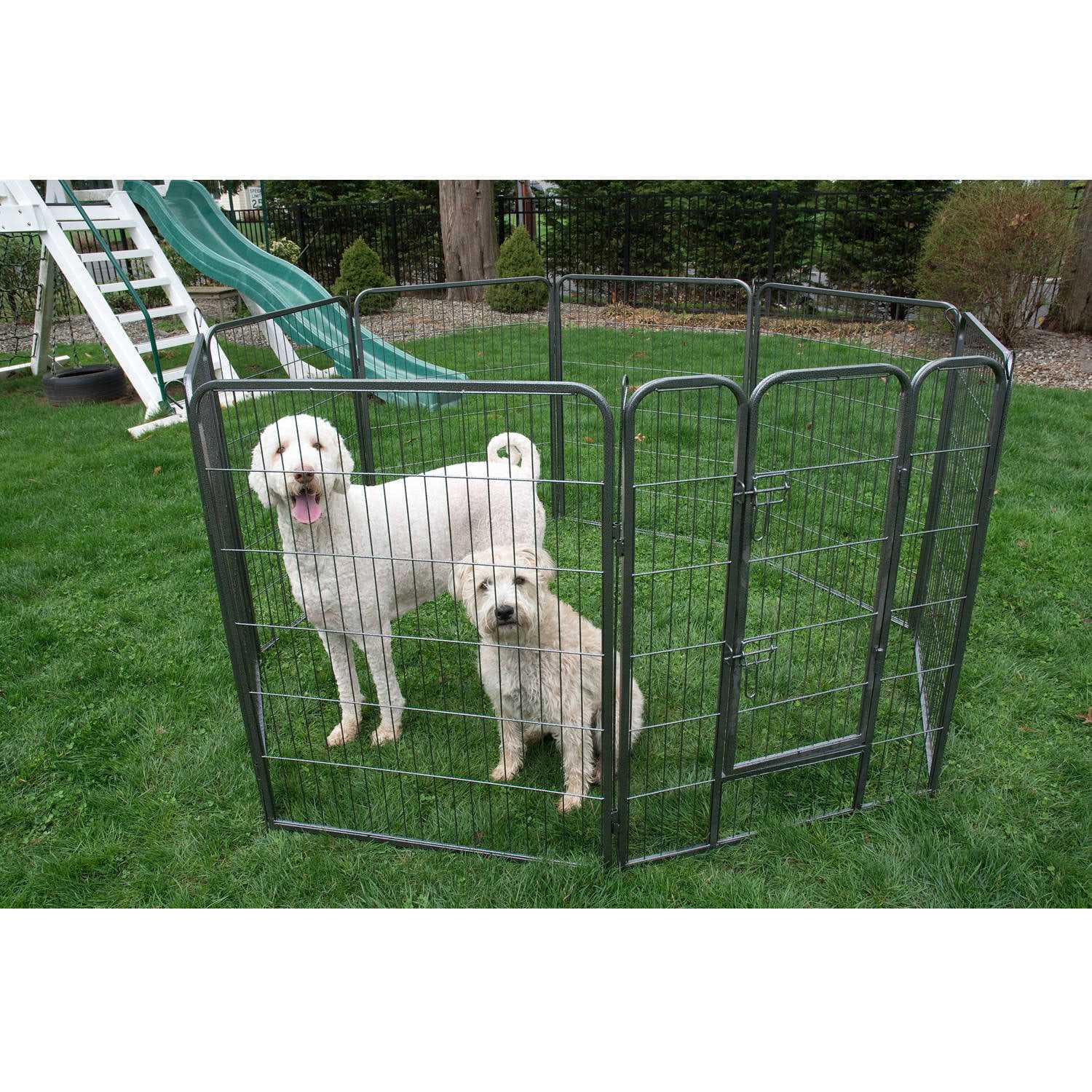 Alternative view of Iconic Pet Heavy Duty Metal Tube Pen Pet Dog Exercise & Training Playpen