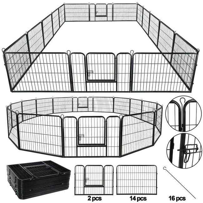 Alternative view of Segawe Expandable 16 Panel Dog Kennel Exercise Playpen Multiple Shape Safe for Pet 24
