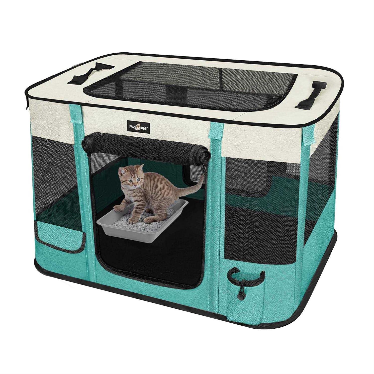 Foldable Pet Playpen Waterproof Portable Pet Cat Dog Playpen Kennel Tent for Small Dog Cat