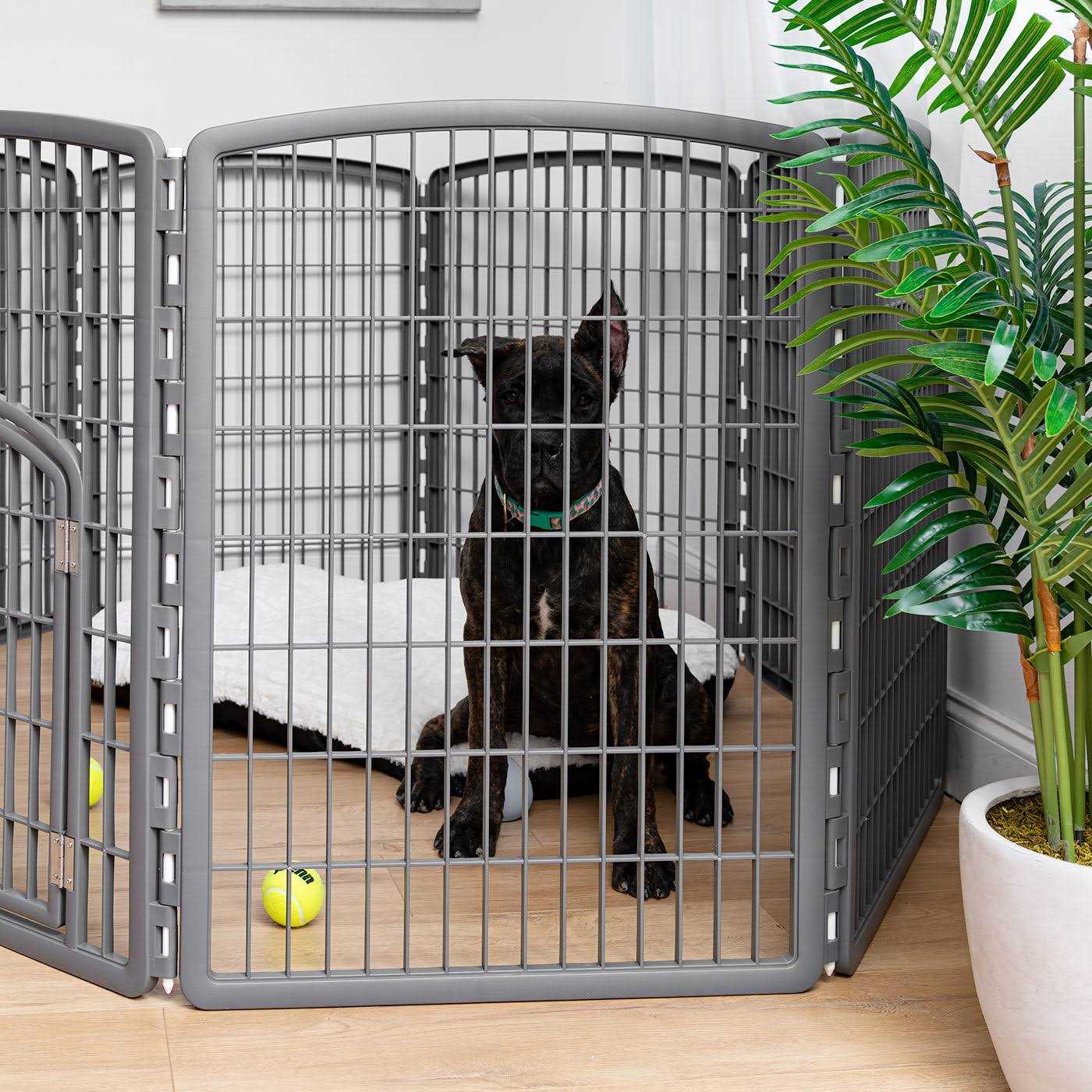 Alternative view of Iris Exercise 8-Panel Pet Playpen with Door