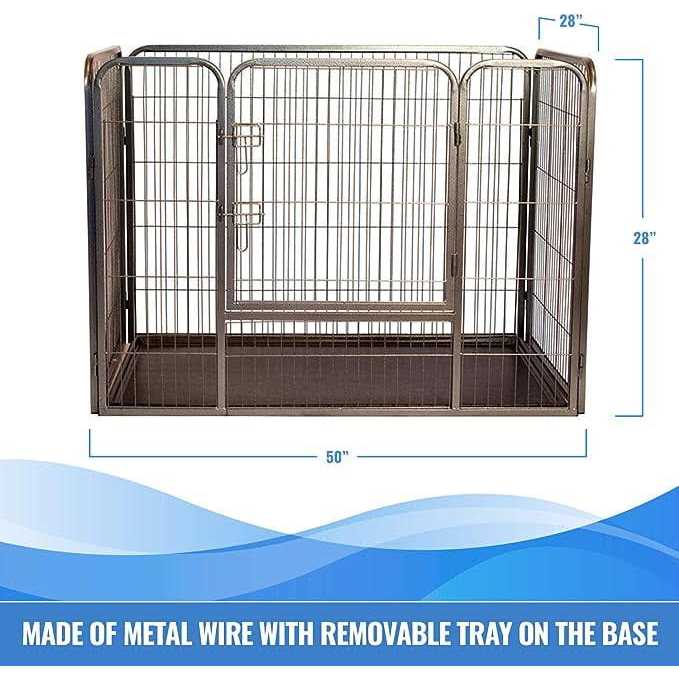 Alternative view of Iconic Pet Heavy Duty Rectangle Tube Pen Dog Cat Pet Training Kennel Crate 92144