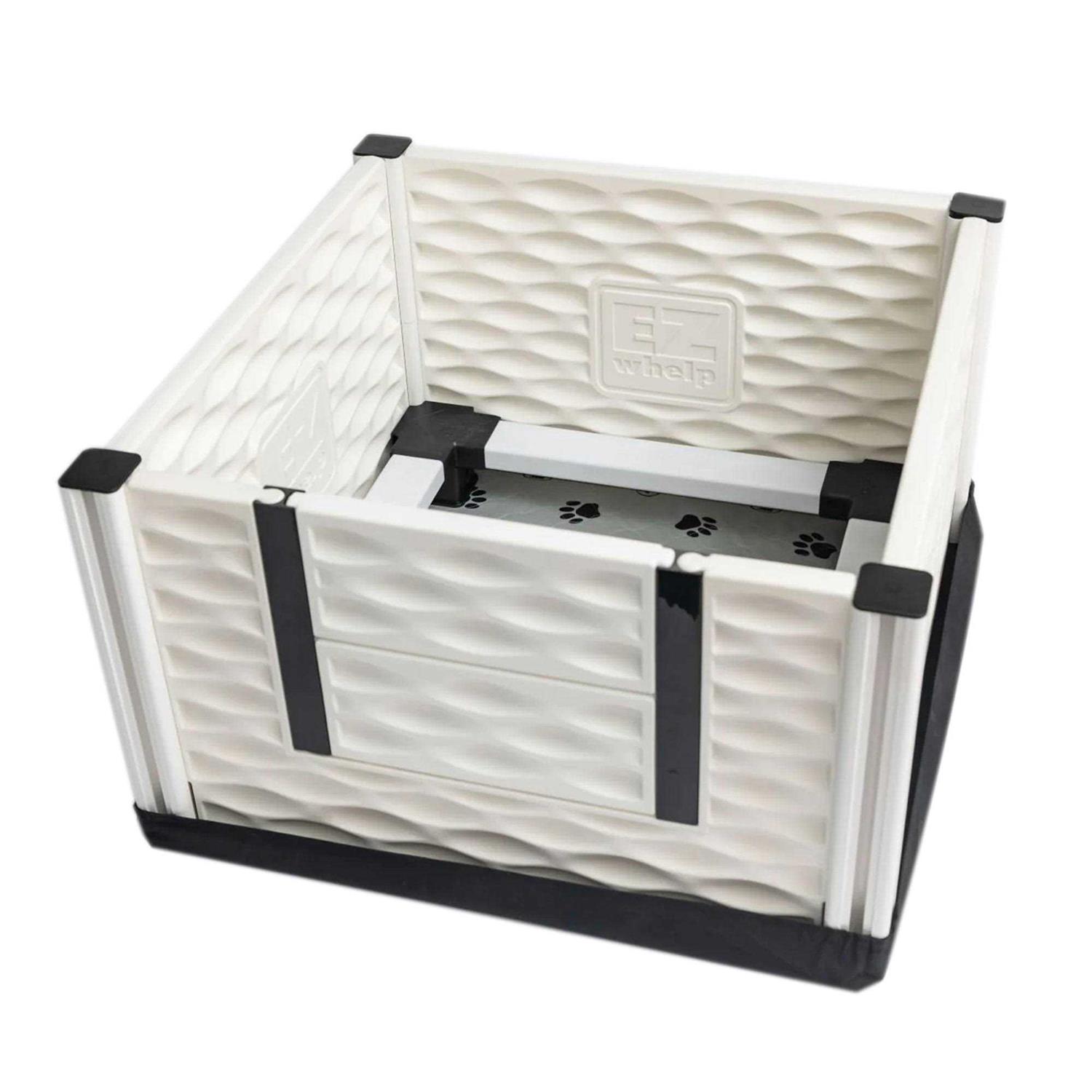 EZwhelp EZclassic Puppy Dog Whelping Box Playpen w/Rails & Liner