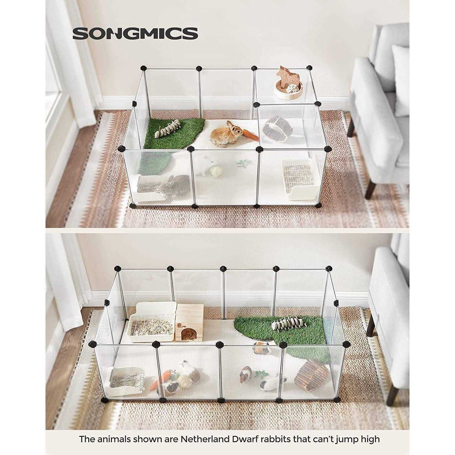 Alternative view of SONGMICS DIY Plastic Pet Playpen with Floor