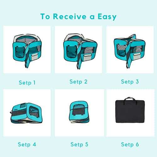 Alternative view of Aliparr Portable Pet Playpen,Dog Playpen Foldable Pet Exercise Pen Tents for Dogscatsrabbitspets,Cat Playpen Indooroutdoor Travel Camping Use