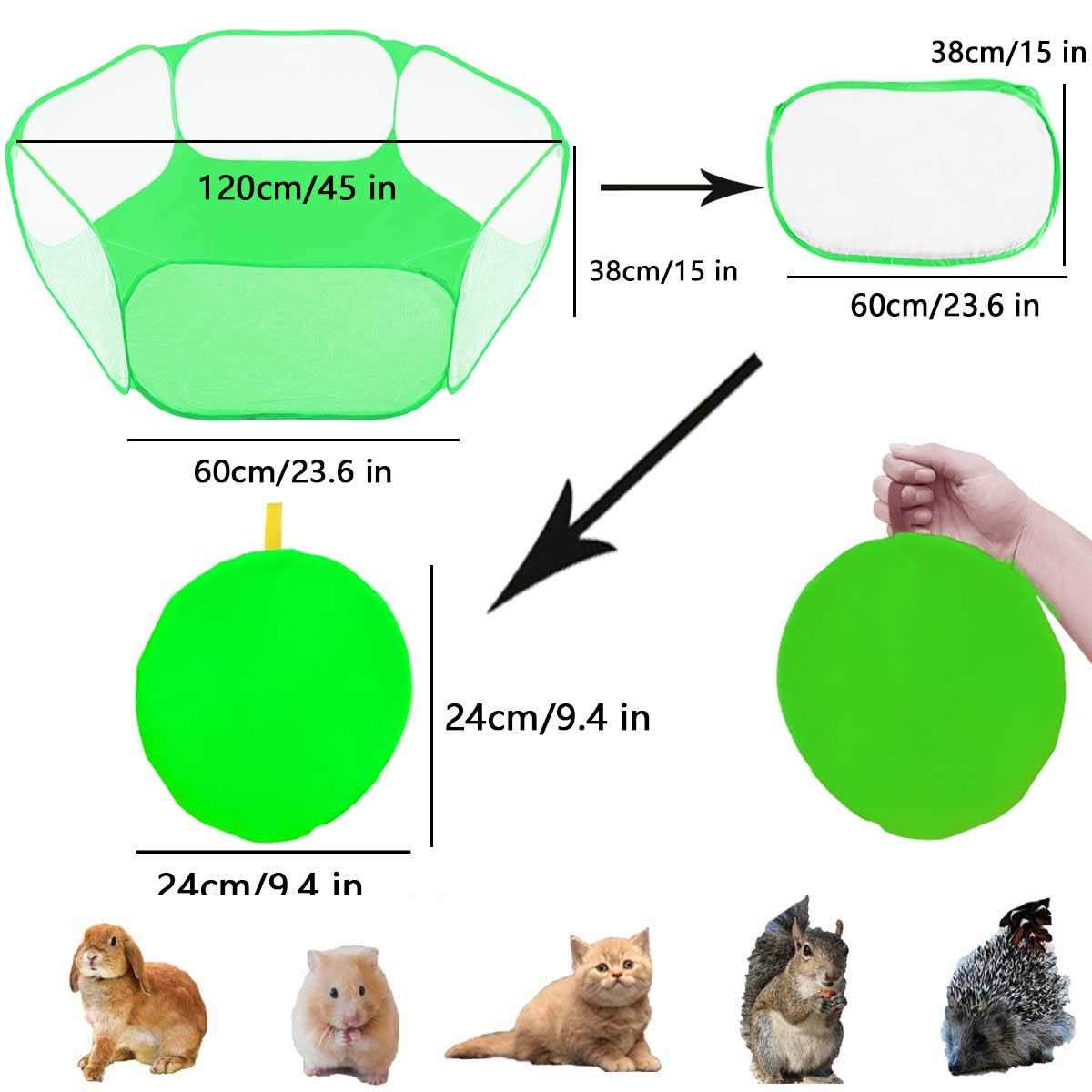 Alternative view of GABraden Small Animals Tent,Reptiles Cage,Breathable Transparent Pet Playpen Pop Open Outdoor/Indoor Exercise Fence,Portable Yard Fence