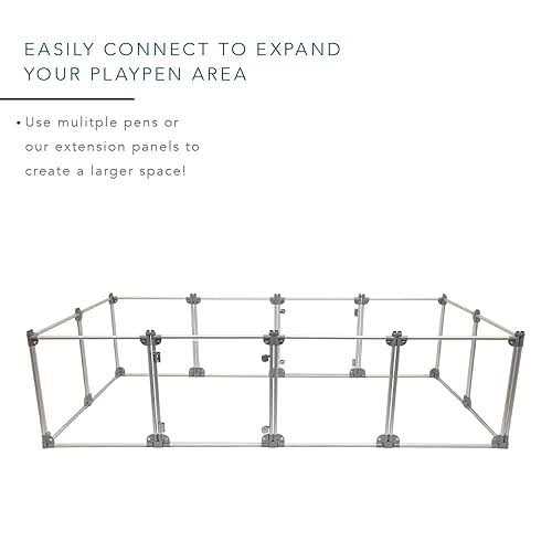 Alternative view of Front Row Front Row Foldable Dog Playpen Pen Durable Indoor Outdoor Portable Crate Kennel Safe Accessories for Puppy
