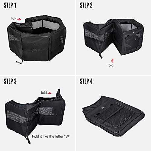 Alternative view of X-ZONE Pet Portable Foldable Pet Dog Cat Playpen Crates Kennel/Premium 600D Oxford Cloth,Removable Zipper Top, Indoor and Outdoor Use