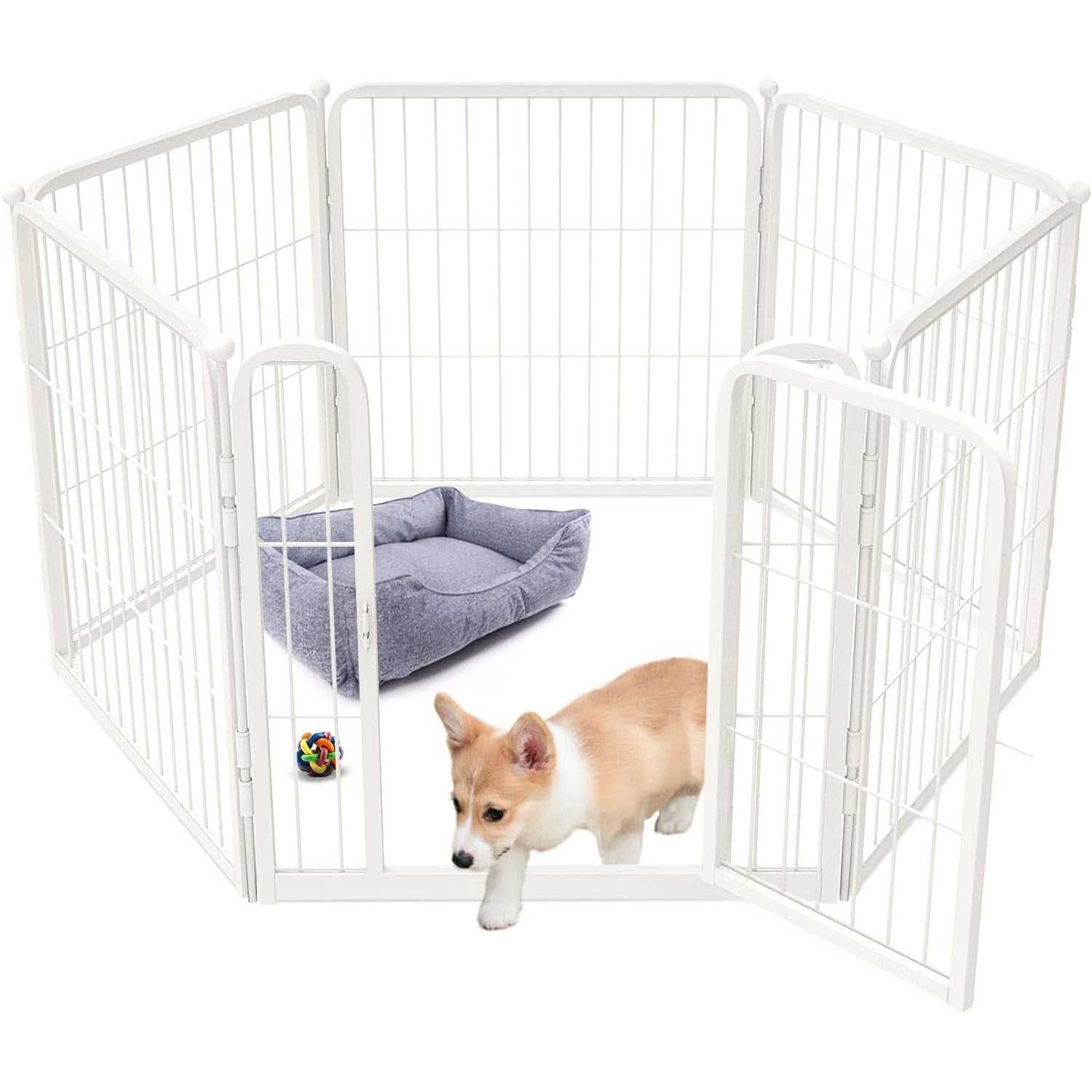 Alternative view of Fxw HomePlus Dog Playpen Indoor Panels 24 inch Height Dog Fence Exercise Pen for small Dogs, inside Pet Puppy Playpen with Silicone Foot Pads and