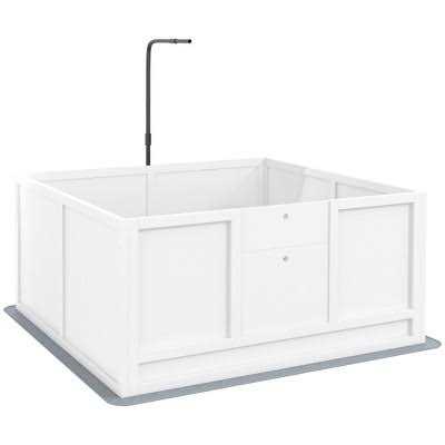Alternative view of PawHut Playpen for Dogs with Pee Pad Pig Rail Adjustable Height Door for Small