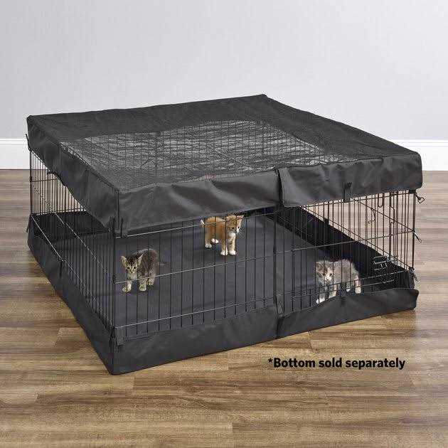 Alternative view of MidWest Homes For Pets Square Exercise Pen Fabric Mesh Top 540-SQT