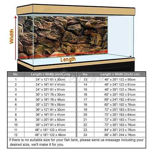 Alternative view of VIP.LINE Rock Wall Aquarium Background Poster PVc Fish Tank Decor Landscape 24 36 48 72