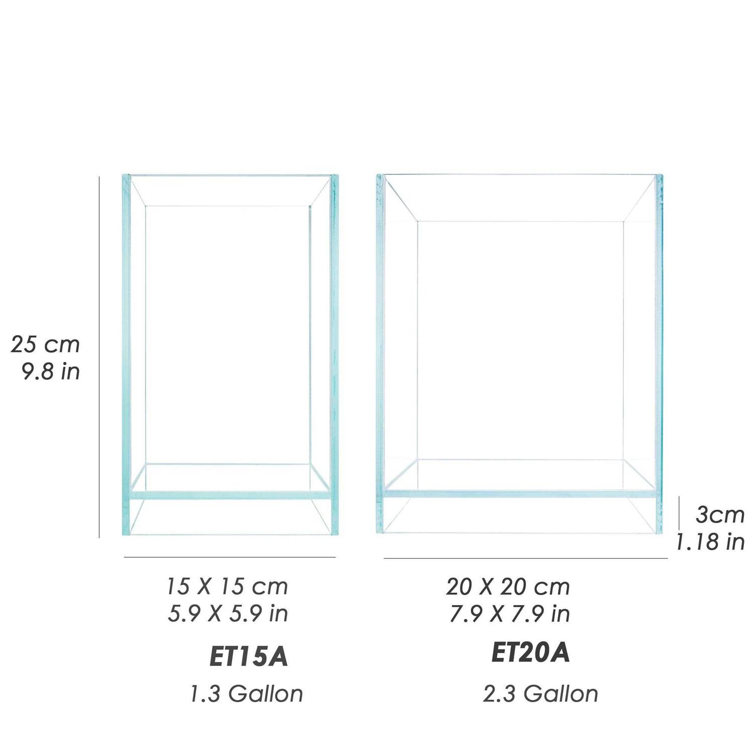 Alternative view of HIRO Aquatics Nano Tall Rimless Aquarium Low Iron Frameless Fish Tank Extra clear with Floating Air Style for Aquariums or Palud