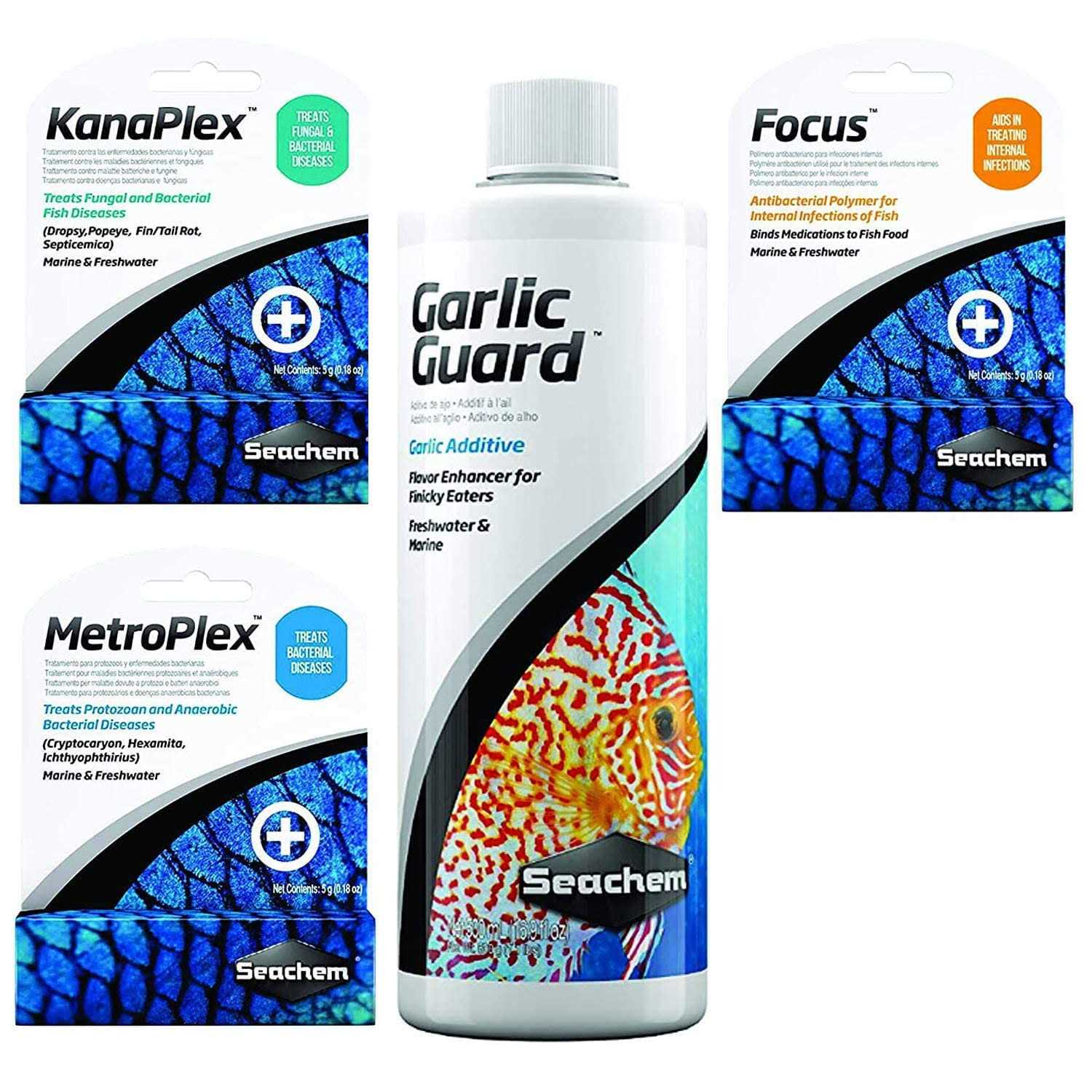 Ultimate Seachem Aquarium Treatment Bundle Pack Metroplex Kanaplex