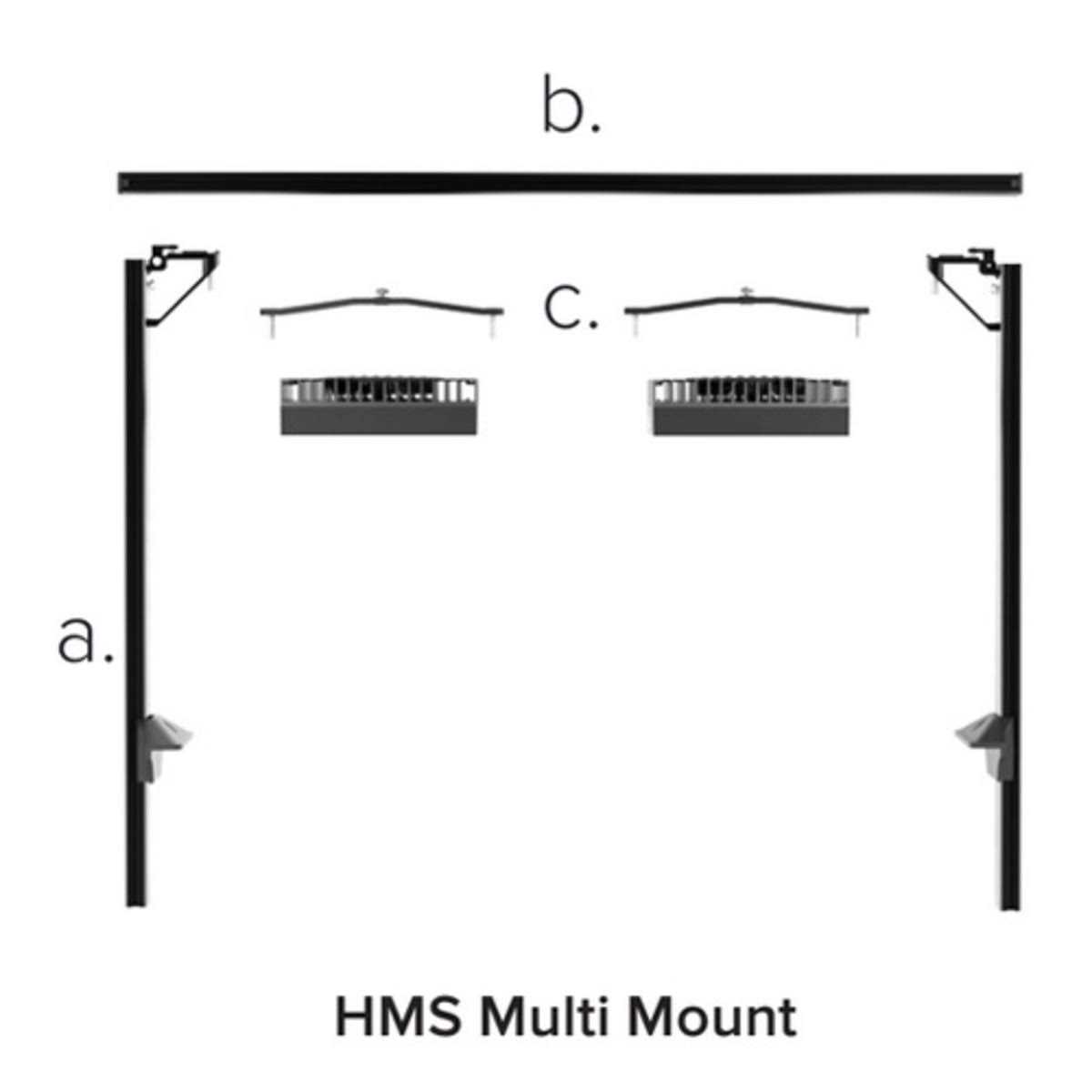 Alternative view of AquaIllumination HMS Double Arm Kit