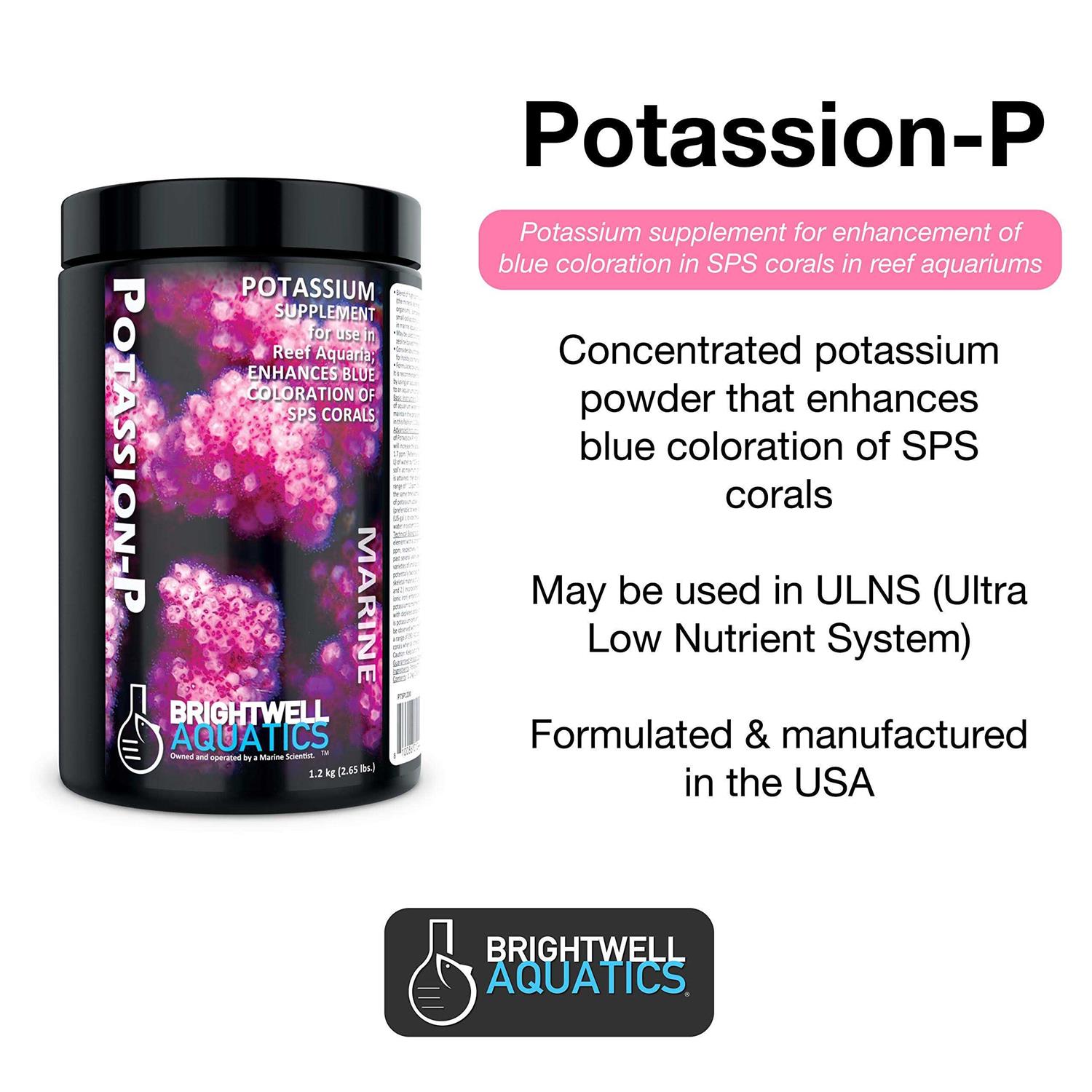 Alternative view of Brightwell Aquatics Potassion-P potassium supplement primarily for reef aquaria housing SPS corals